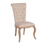 Audrey Linen Buttoned Back Dining Chair